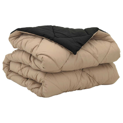 Sommar Duvet Svart och Taupe 200 x 140 cm Mikrofiber