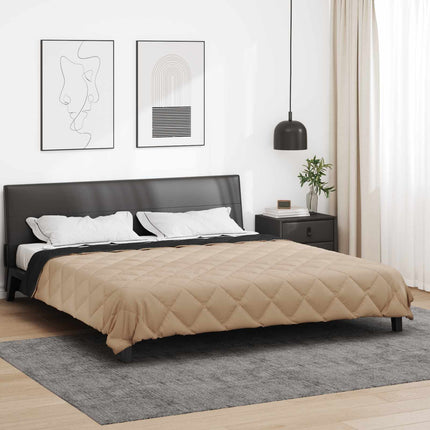 Sommar Duvet Svart och Taupe 200 x 200 cm Mikrofiber
