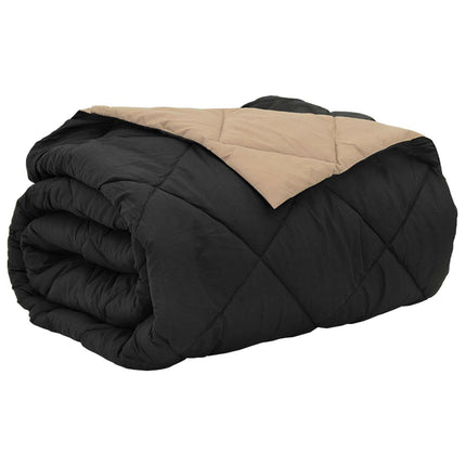 Sommar Duvet Svart och Taupe 200 x 200 cm Mikrofiber