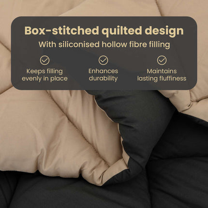 Sommar Duvet 220 x 155 cm Sommar 200 gsm Svart och Taupe