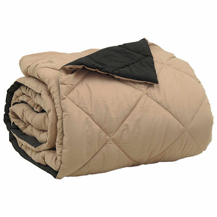 Sommar Duvet Svart och Taupe 220 x 260 cm Mikrofiber