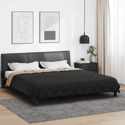 Sommar Duvet Svart och Taupe 240 x 260 cm Mikrofiber