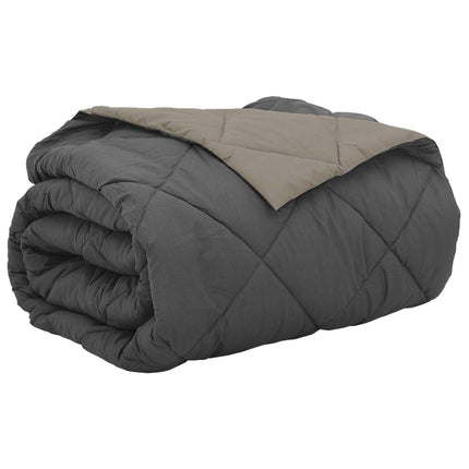 Sommar Duvet Ljusgrå och antracit 220 x 240 cm Mikrofiber