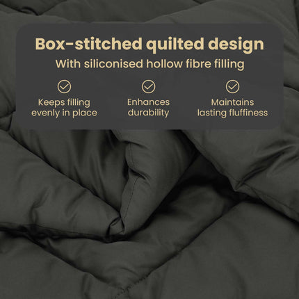 Full Års-Duvet Antracit 200 x 200 cm Mikrofiber