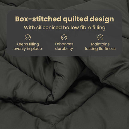 Full Års-Duvet Antracit 135 x 220 cm Mikrofiber