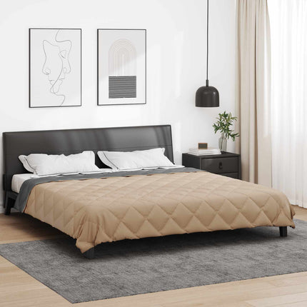 Full Års-Duvet Antracit och Taupe 220 x 240 cm Mikrofiber