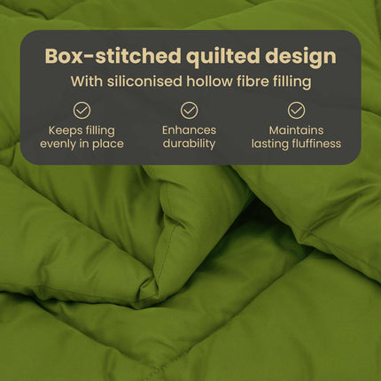 Full Års-Duvet Grön 155 x 200 cm Mikrofiber