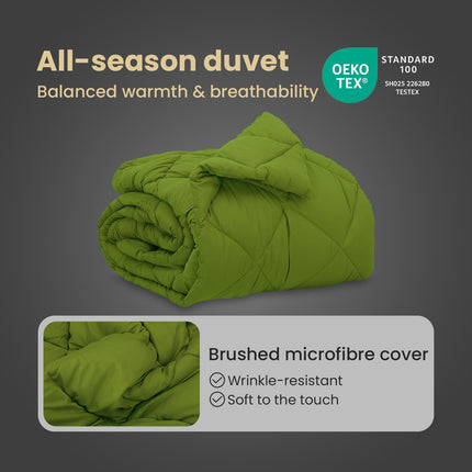 Full Års-Duvet Grön 155 x 220 cm Mikrofiber