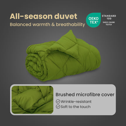 Full Års-Duvet Grön 200 x 220 cm Mikrofiber