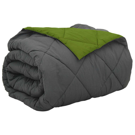 Full Års-Duvet Grön och Antracit 200 x 240 cm Mikrofiber