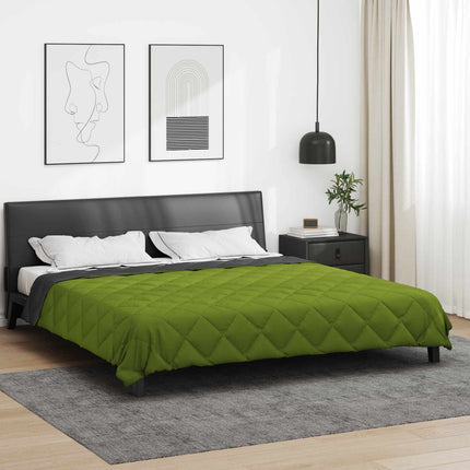 Full Års-Duvet Grön och Antracit 220 x 240 cm Mikrofiber