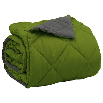 Full Års-Duvet Grön och Antracit 220 x 260 cm Mikrofiber