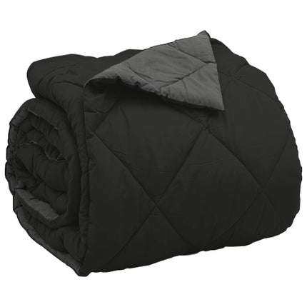 Full Års-Duvet Svart och Anthracit 200 x 240 cm Mikrofiber