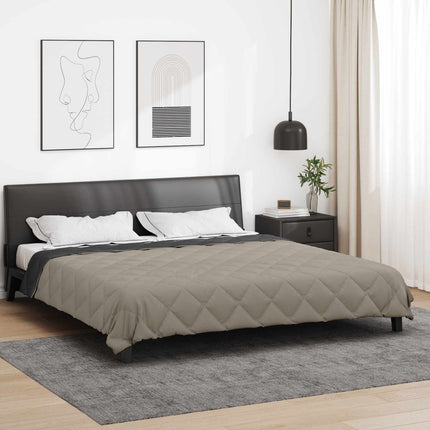 Full Års-Duvet Ljusgrå och antracit 220 x 260 cm Mikrofiber