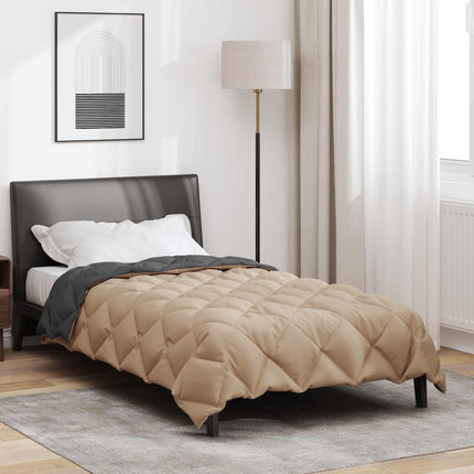 Vinter Täcke Antracit och Taupe 140 x 200 cm Mikrofiber