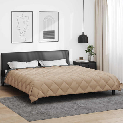 Vinter Täcke Antracit och Taupe 240 x 260 cm Mikrofiber