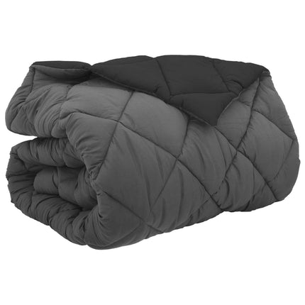 Vinter Täcke Svart och Anthracit 200 x 200 cm Mikrofiber