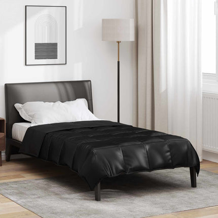 Sommar Duvet Svart 135 x 220 cm Satin och Mikrofiber