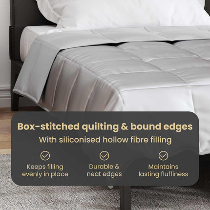 Sommar Duvet Silver 220 x 260 cm Satin och Mikrofiber