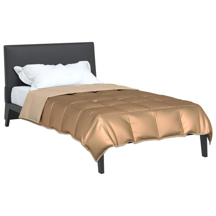 Full Års-Duvet Guld 140 x 200 cm Satin och Mikrofiber
