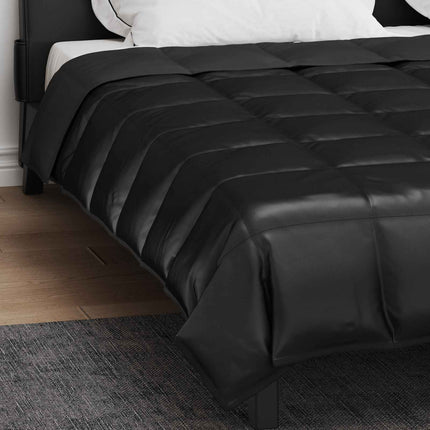 Full Års-Duvet Svart 200 x 240 cm Satin och Mikrofiber