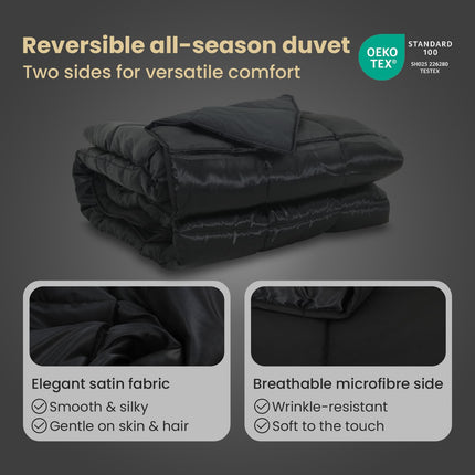 Full Års-Duvet 140 x 220 cm 300 gsm Svart