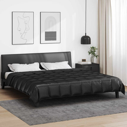 Full Års-Duvet Svart 200 x 220 cm Satin och Mikrofiber