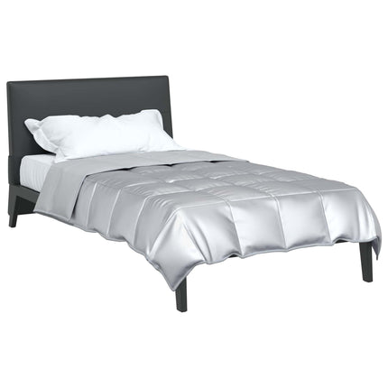 Full Års-Duvet Silver 135 x 200 cm Satin och Mikrofiber