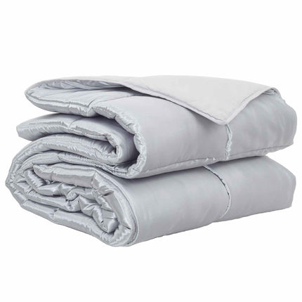 Full Års-Duvet Silver 140 x 200 cm Satin och Mikrofiber