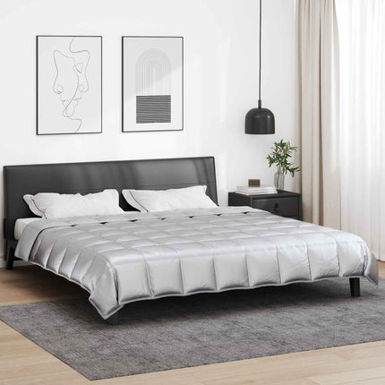 Full Års-Duvet Silver 200 x 200 cm Satin och Mikrofiber