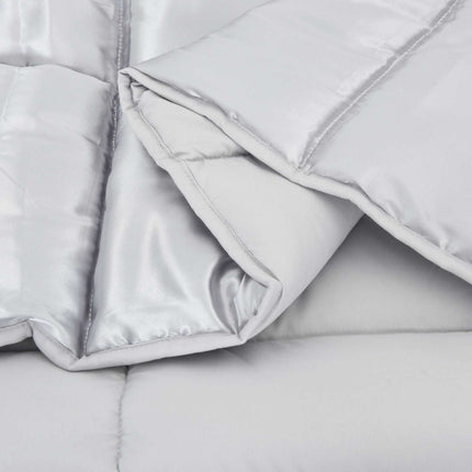 Full Års-Duvet Silver 155 x 220 cm Satin och Mikrofiber