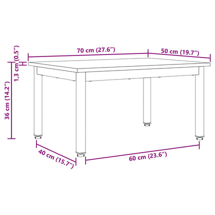 Kaffeebord Gammalt trä 70 x 50 x 36 cm Konstruerat trä