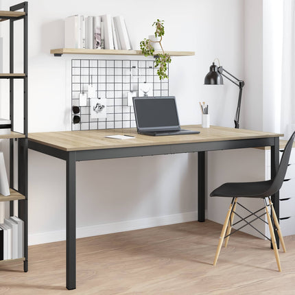Matbord 150 x 90 x 75 cm Konstruerat trä Sonoma-ek Rektangulär