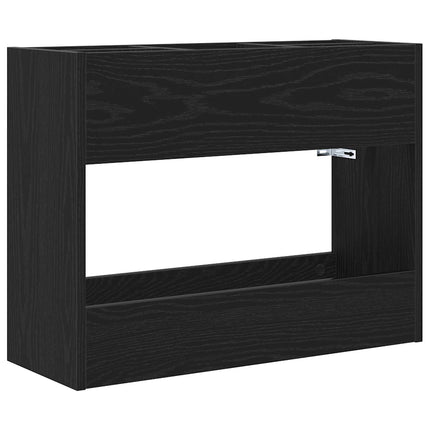 Förvaringskrok & Ställ Svart Ek 65 x 24 x 50 cm Konstruerat trä