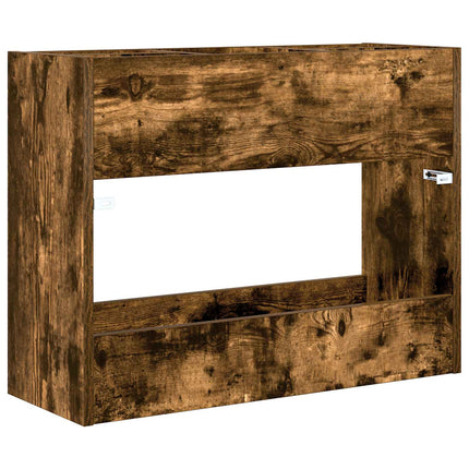 Förvaringskrok & Ställ Rökt ek 65 x 24 x 50 cm Konstruerat trä