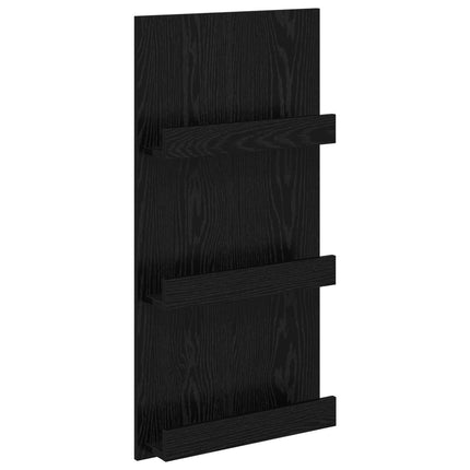 Tidningshylla Svart Ek 51 x 11 x 102 cm Konstruerat trä