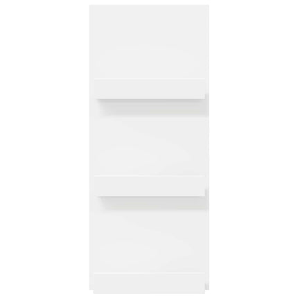 Tidningshylla med hylla Vit 43 x 11 x 102 cm Konstruerat trä