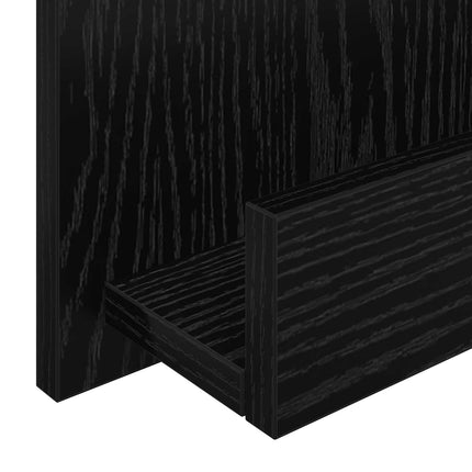 Tidningshylla Svart Ek 43 x 11 x 102 cm Konstruerat trä