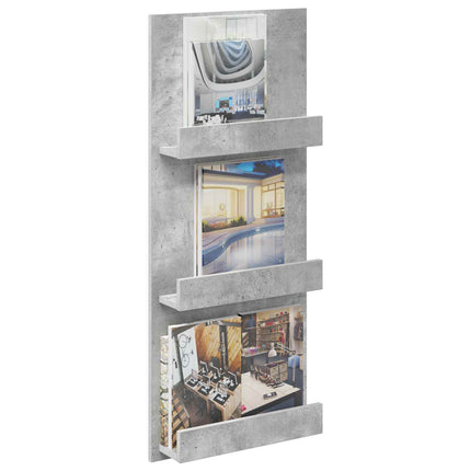 Tidningshylla Betonggrå 43 x 11 x 102 cm Konstruerat trä