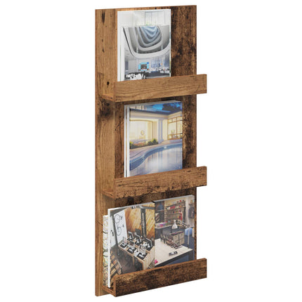Tidningshylla Gammalt trä 43 x 11 x 102 cm Konstruerat trä