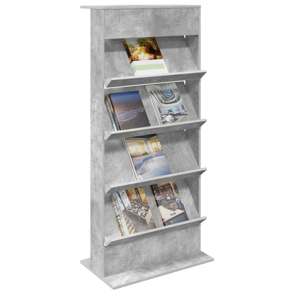 Tidningshylla Betonggrå 70 x 41 x 156 cm Konstruerat trä