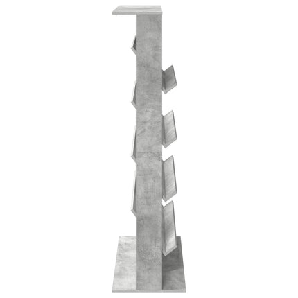 Tidningshylla Betonggrå 70 x 41 x 156 cm Konstruerat trä