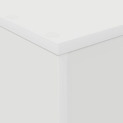 Tidningshylla med hylla Vit 70 x 41 x 126 cm Konstruerat trä