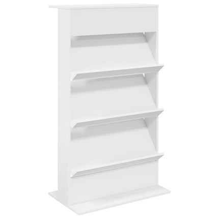 Tidningshylla med hylla Vit 70 x 41 x 126 cm Konstruerat trä