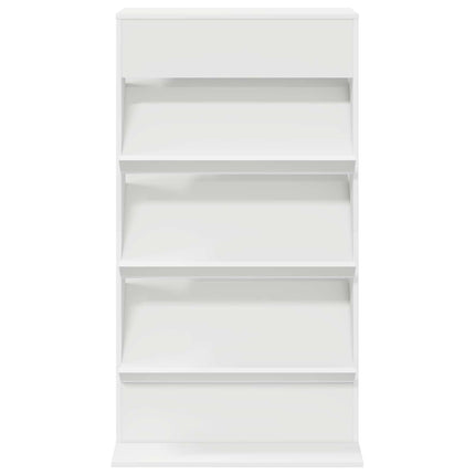 Tidningshylla med hylla Vit 70 x 41 x 126 cm Konstruerat trä