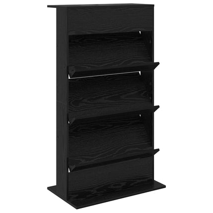 Tidningshylla Svart Ek 70 x 41 x 126 cm Konstruerat trä