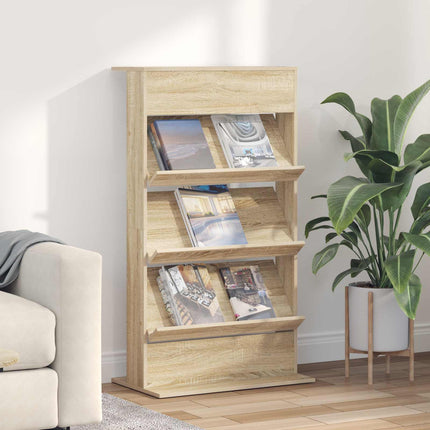 Tidningshylla Sonoma-ek 70 x 41 x 126 cm Konstruerat trä