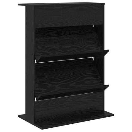Tidningshylla Svart Ek 70 x 41 x 96 cm Konstruerat trä