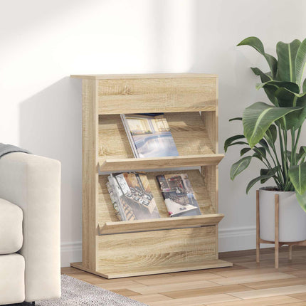 Tidningshylla Sonoma-ek 70 x 41 x 96 cm Konstruerat trä