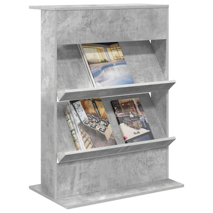 Tidningshylla Betonggrå 70 x 41 x 96 cm Konstruerat trä